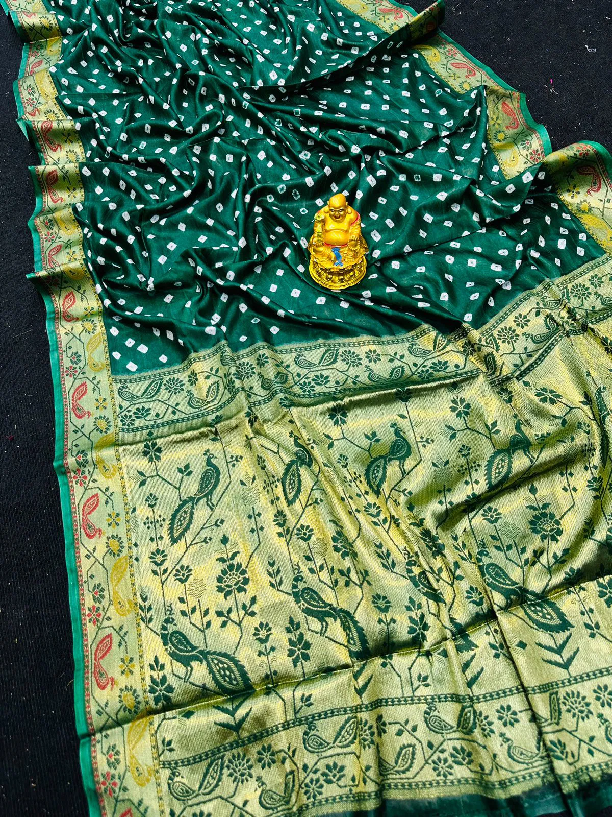MS Manzar Art Silk Bandhani Printed Sarees Catalog